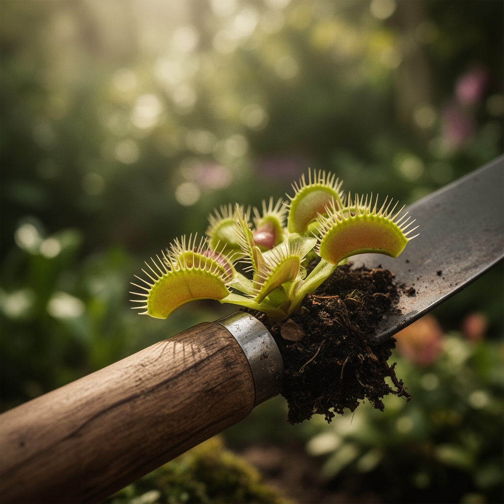 Steps for repotting a Venus flytrap