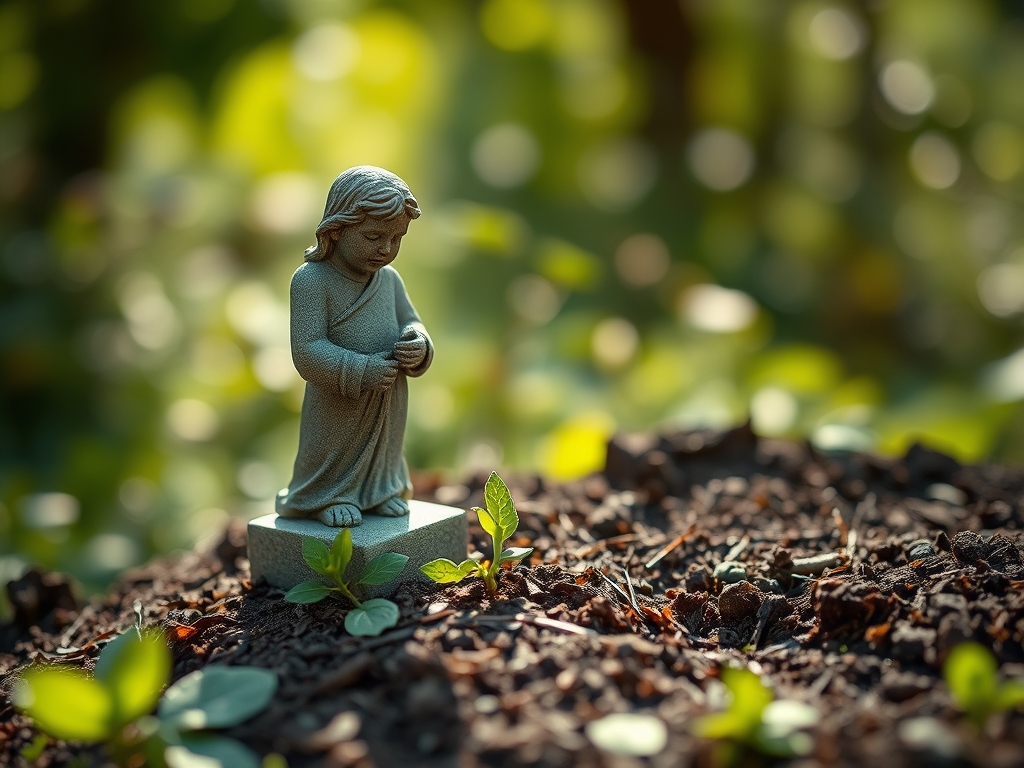 How to prepare a site for a garden statue