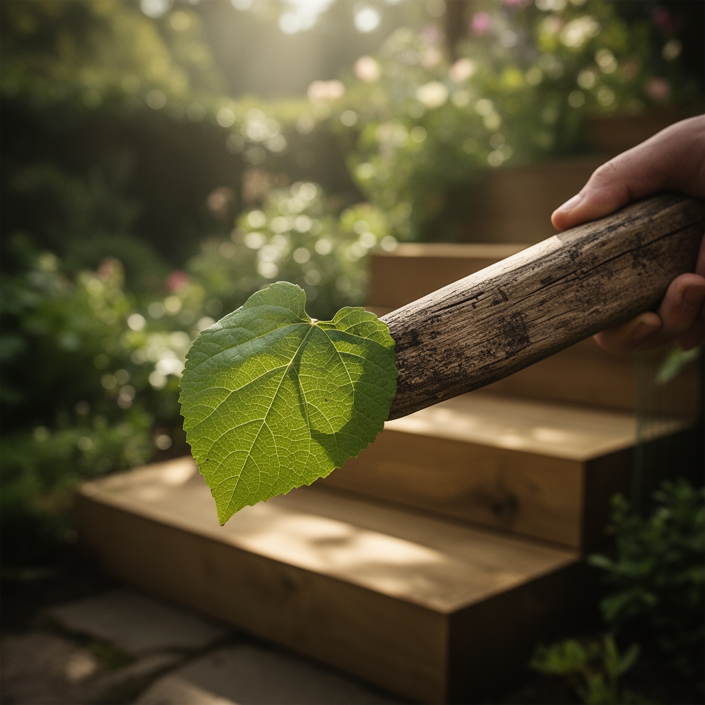 Steps for installing a landscape timber staircase