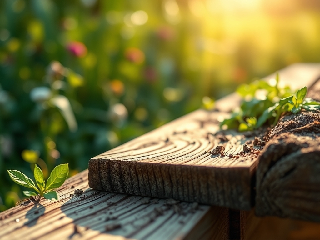 Steps for installing a vegetable garden bench