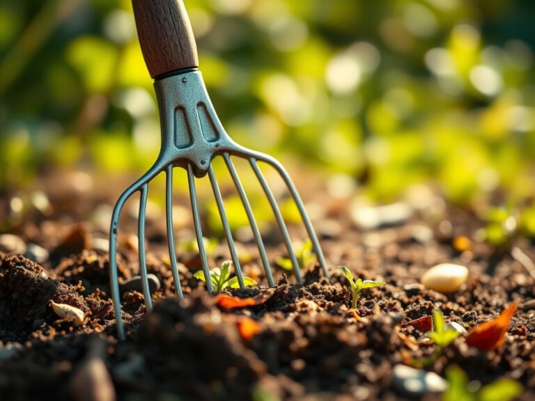 Using a rake for custom landscaping