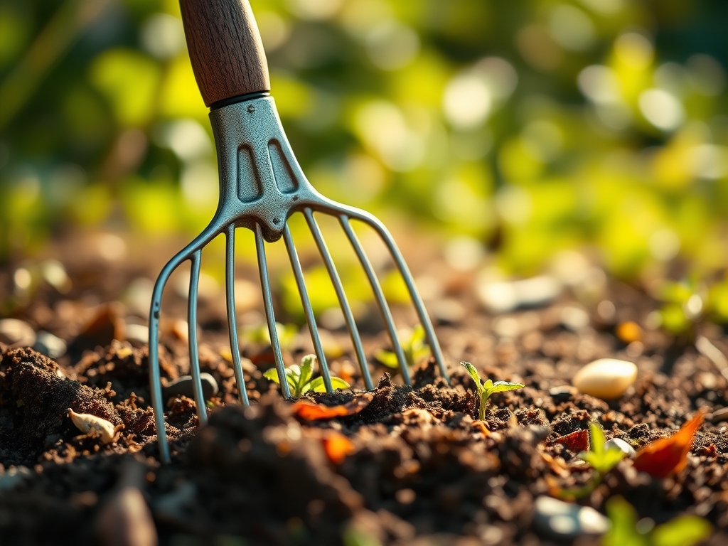 Using a rake for custom landscaping